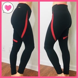 Alala black orange fiery red mesh leggings S
